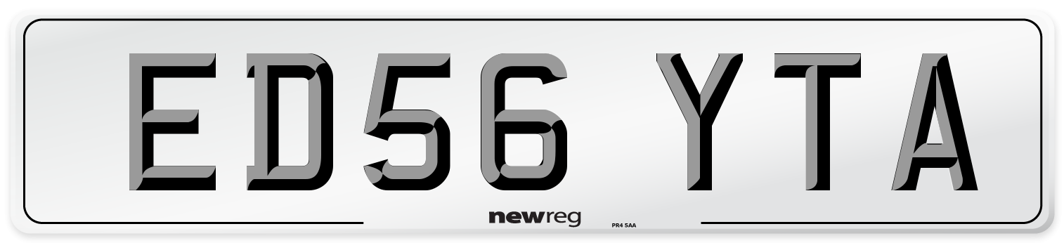 ED56 YTA Number Plate from New Reg